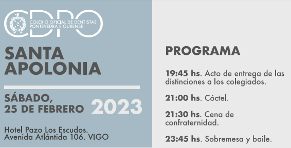 Santa Apolonia Distinguirá A Los Colegiados De 2020, 2021 Y 2022